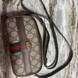 Gucci Beige and Brown Crossbody Bag